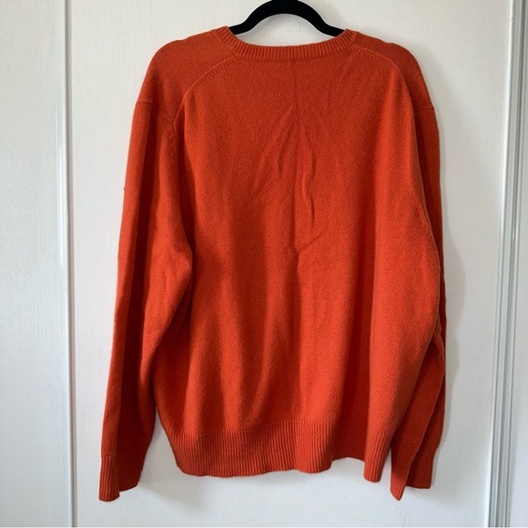 J. McLaughlin Men’s Burnt Orange Wool Angora V-Neck Long Sleeve Sweater-Size XL - Picture 2 of 7